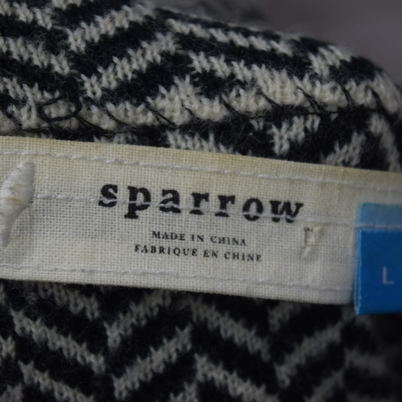 Anthro Sparrow Chevron Moto Sweater Jacket - Picture 5 of 5